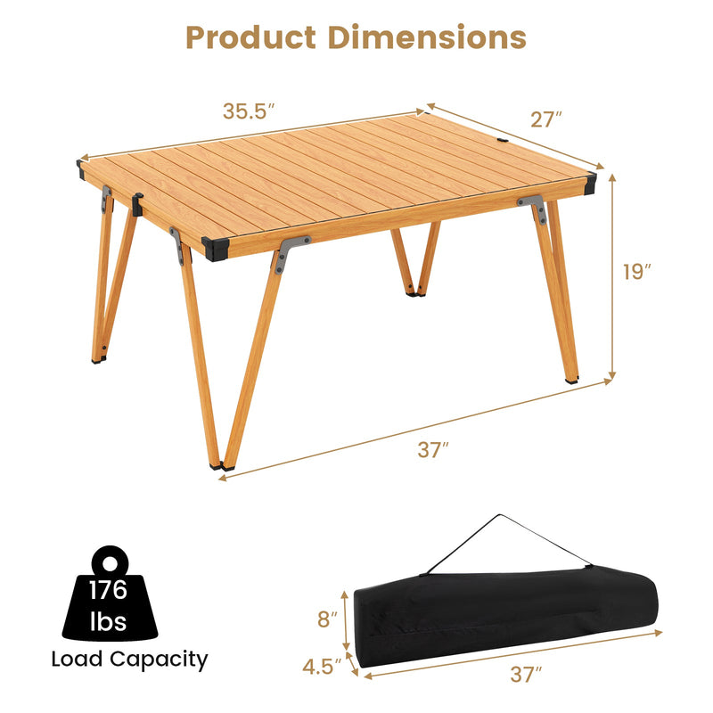 Load image into Gallery viewer, Folding Camping Table Picnic Table with Storage Bag and Waterproof Desktop
