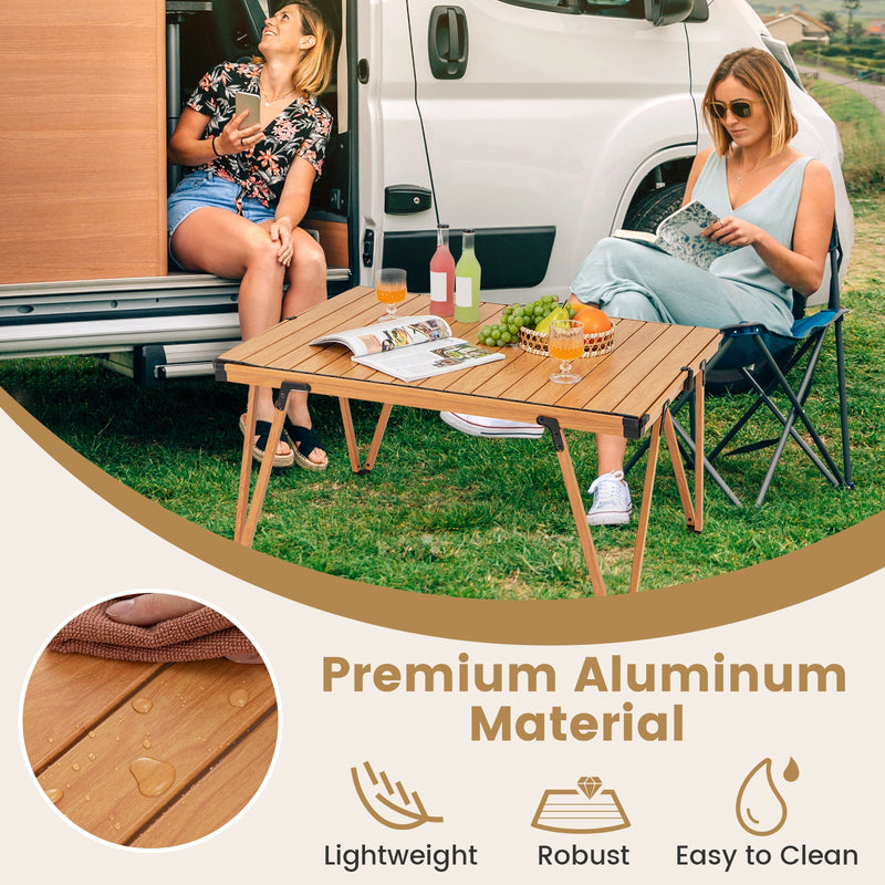 Load image into Gallery viewer, Folding Camping Table Picnic Table with Storage Bag and Waterproof Desktop
