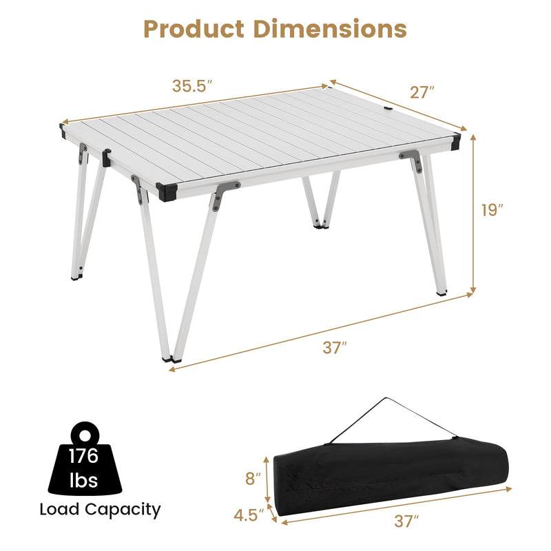 Load image into Gallery viewer, Folding Camping Table Picnic Table with Storage Bag and Waterproof Desktop
