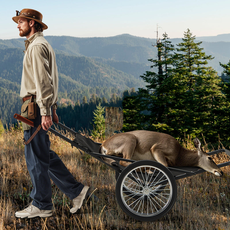 Load image into Gallery viewer, 550 LBS Folding Deer Game Cart with Polyester Liner for Hunting
