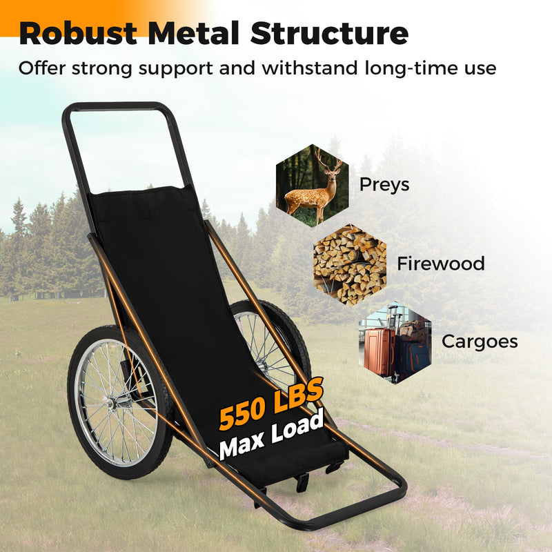 Load image into Gallery viewer, 550 LBS Folding Deer Game Cart with Polyester Liner for Hunting
