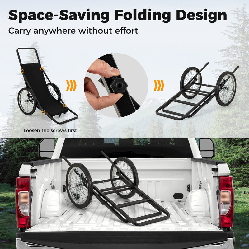 Load image into Gallery viewer, 550 LBS Folding Deer Game Cart with Polyester Liner for Hunting
