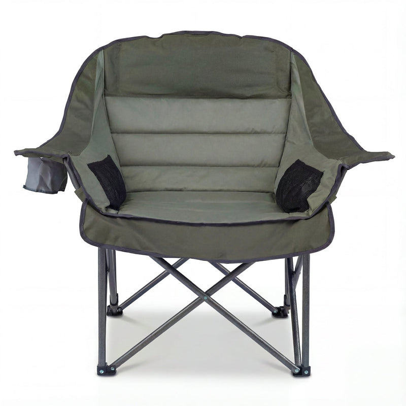 Load image into Gallery viewer, Folding Oversized Camping Chair with Side Pockets and Cup Holder
