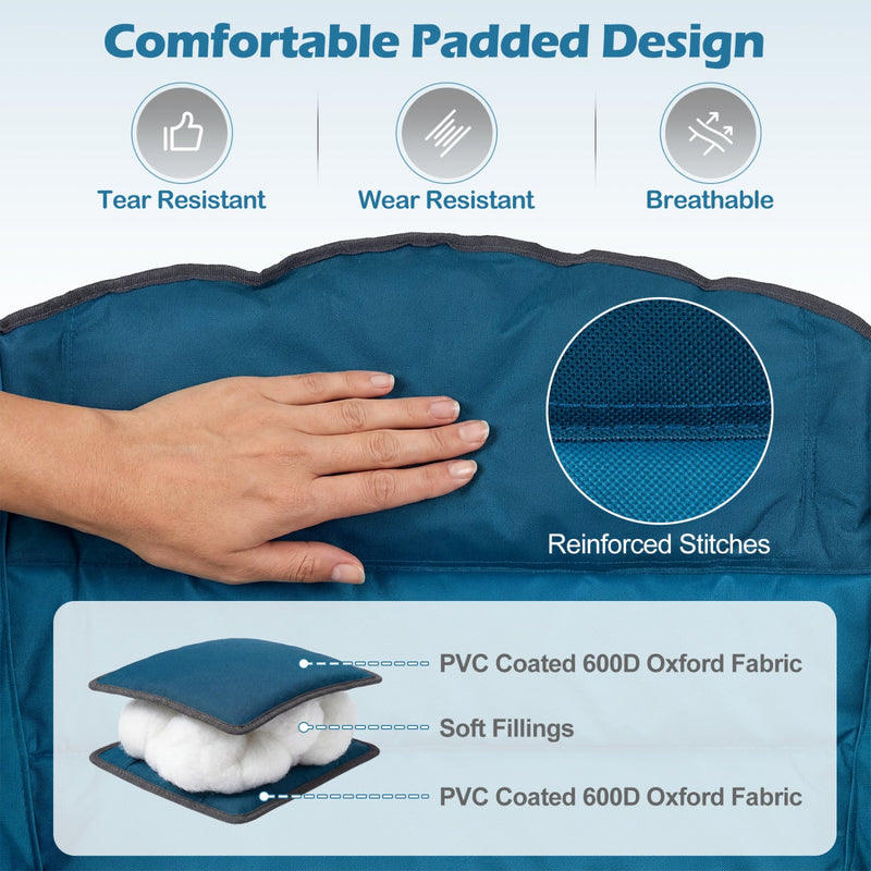 Load image into Gallery viewer, Folding Oversized Camping Chair with Side Pockets and Cup Holder
