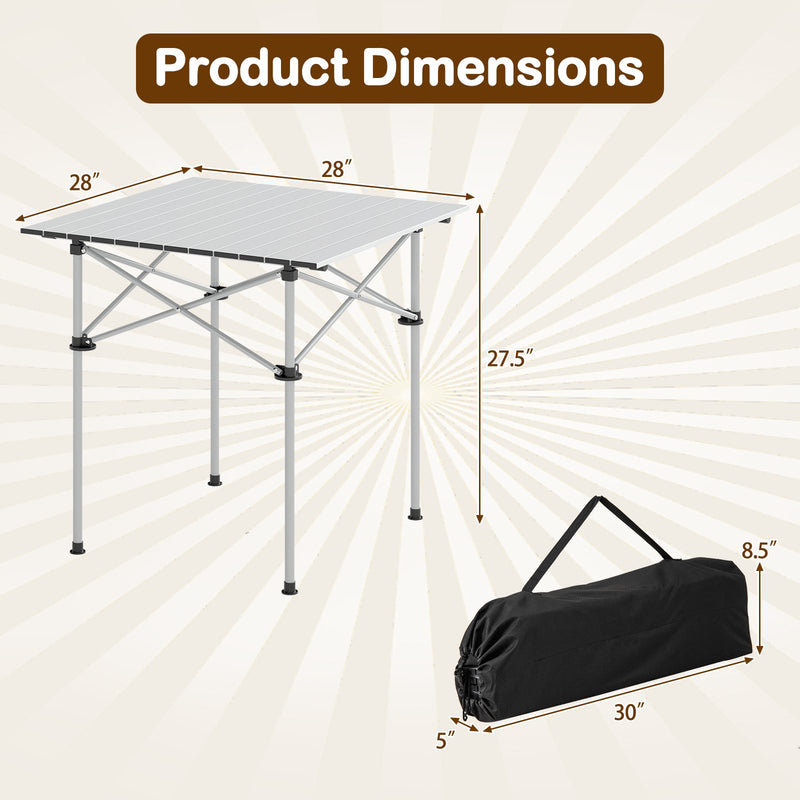 Load image into Gallery viewer, Folding Roll-up Camping Table with Metal Legs
