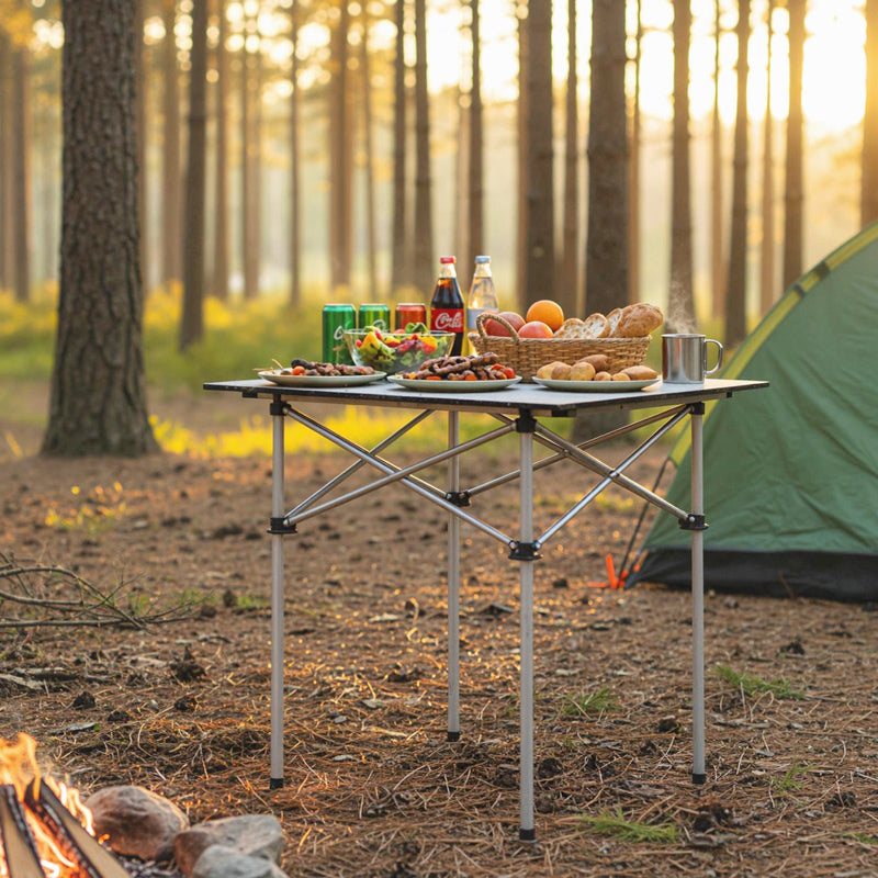 Load image into Gallery viewer, Folding Roll-up Camping Table with Metal Legs
