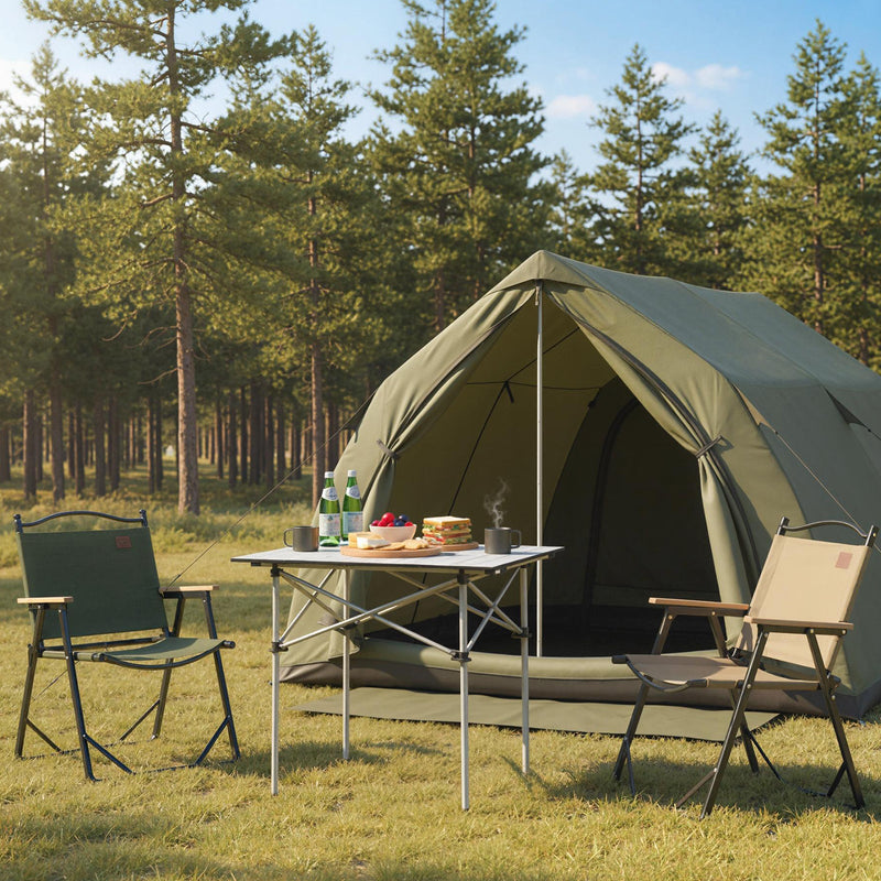 Load image into Gallery viewer, Folding Roll-up Camping Table with Metal Legs
