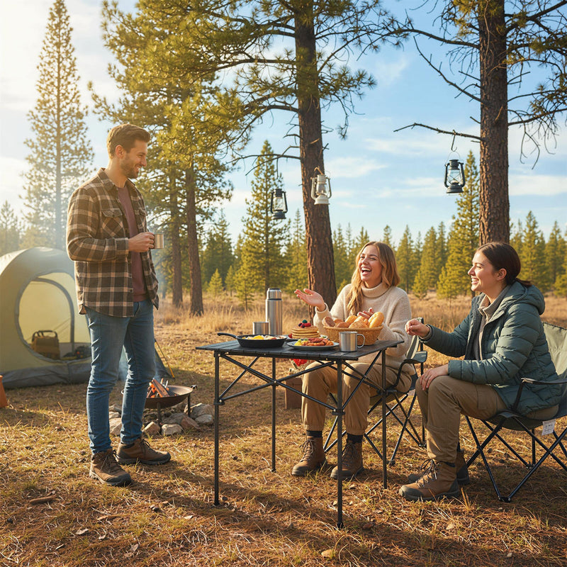 Load image into Gallery viewer, Folding Roll-up Camping Table with Metal Legs
