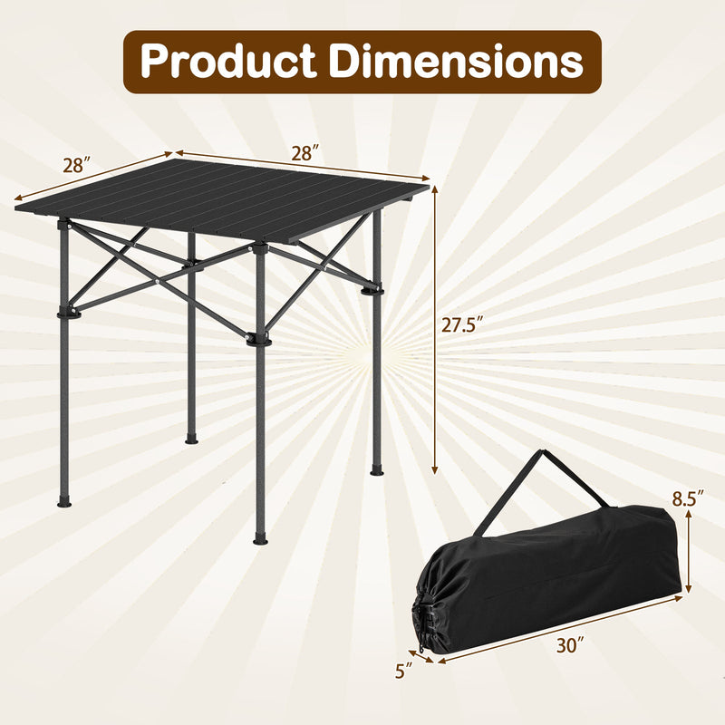 Load image into Gallery viewer, Folding Roll-up Camping Table with Metal Legs
