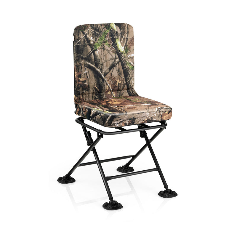 Load image into Gallery viewer, Swivel Folding Chair with Backrest and Padded Cushion

