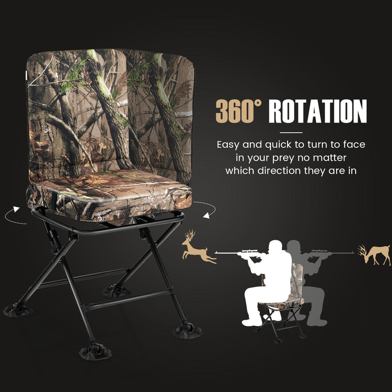 Load image into Gallery viewer, Swivel Folding Chair with Backrest and Padded Cushion

