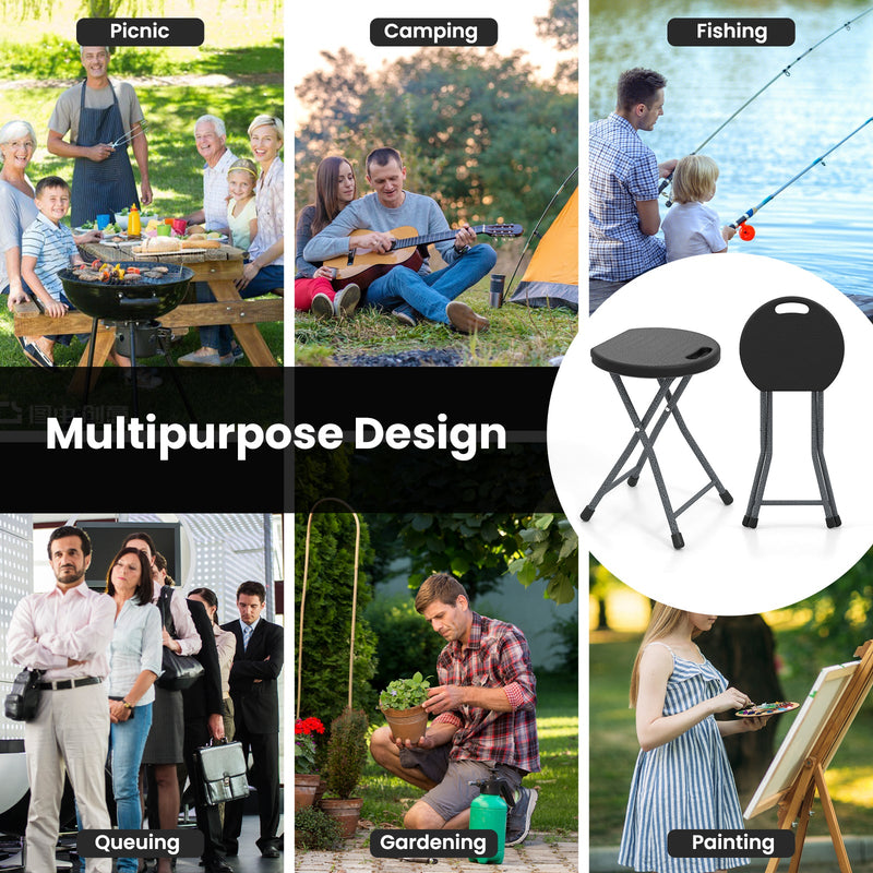 Load image into Gallery viewer, Folding Stool with Built-in Handle for Adults
