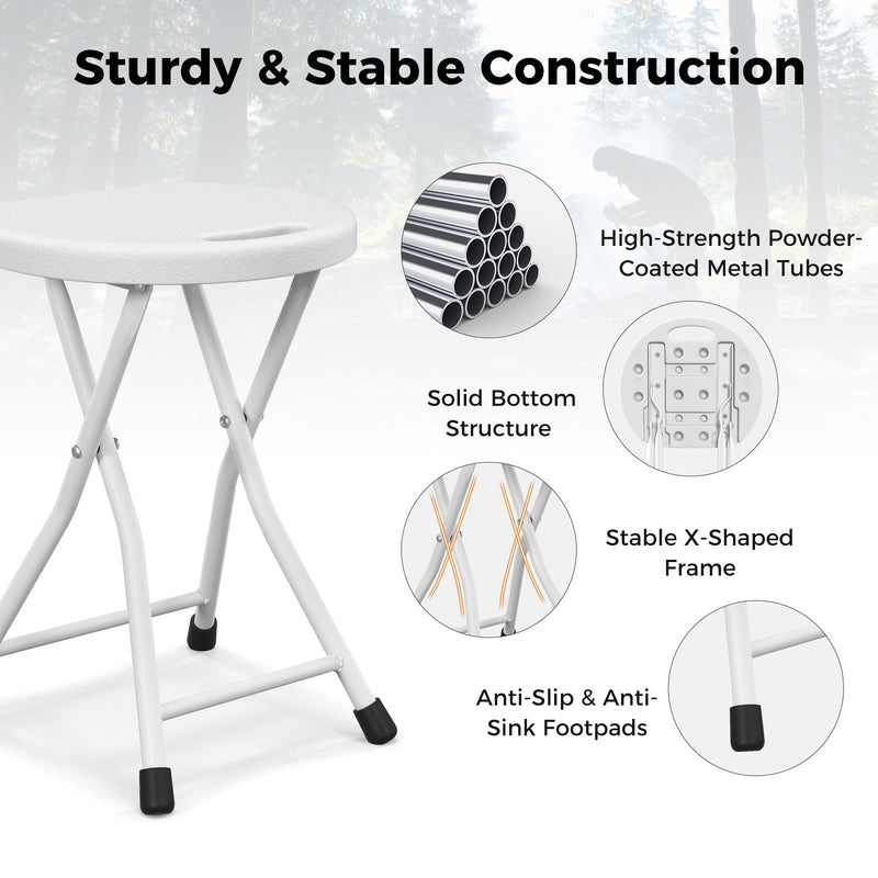 Load image into Gallery viewer, Folding Stool with Built-in Handle for Adults
