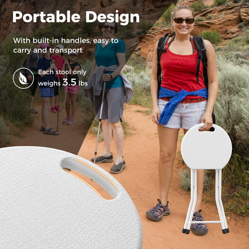 Load image into Gallery viewer, Folding Stool with Built-in Handle for Adults
