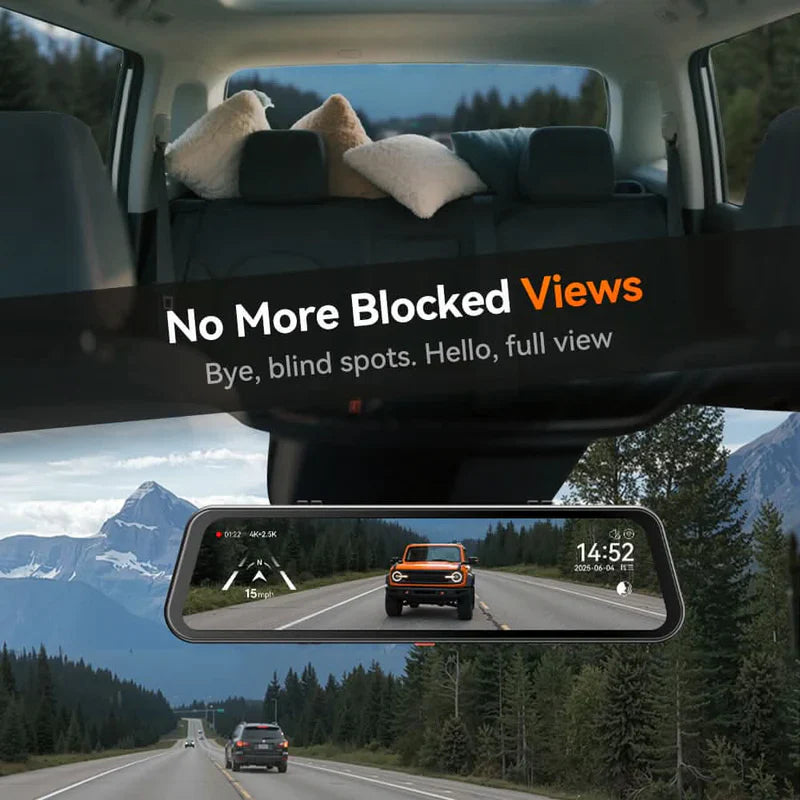 Load image into Gallery viewer, WOLFBOX G900Pro 12MP WiFi Touch Screen Rear View Mirror Dash Cam Smart Mirror
