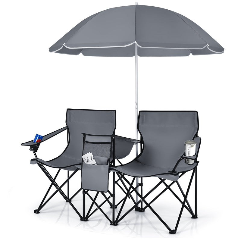 Load image into Gallery viewer, Portable Folding Picnic Double Chair
