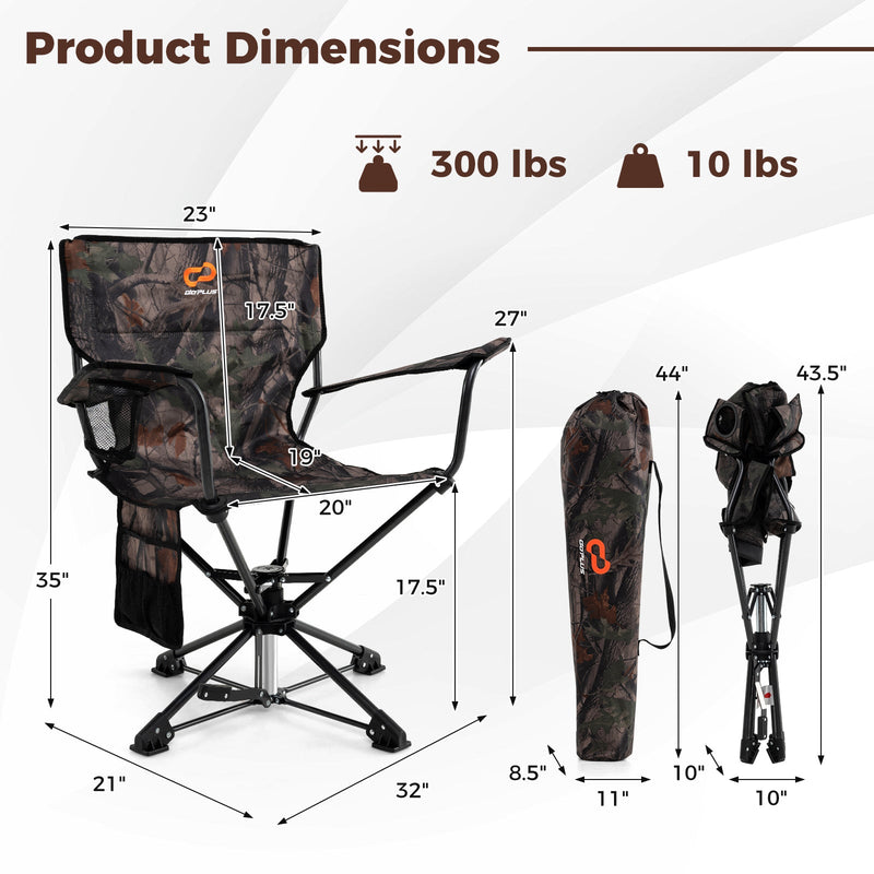 Load image into Gallery viewer, 360° Swivel Hunting Chair Portable Foldable
