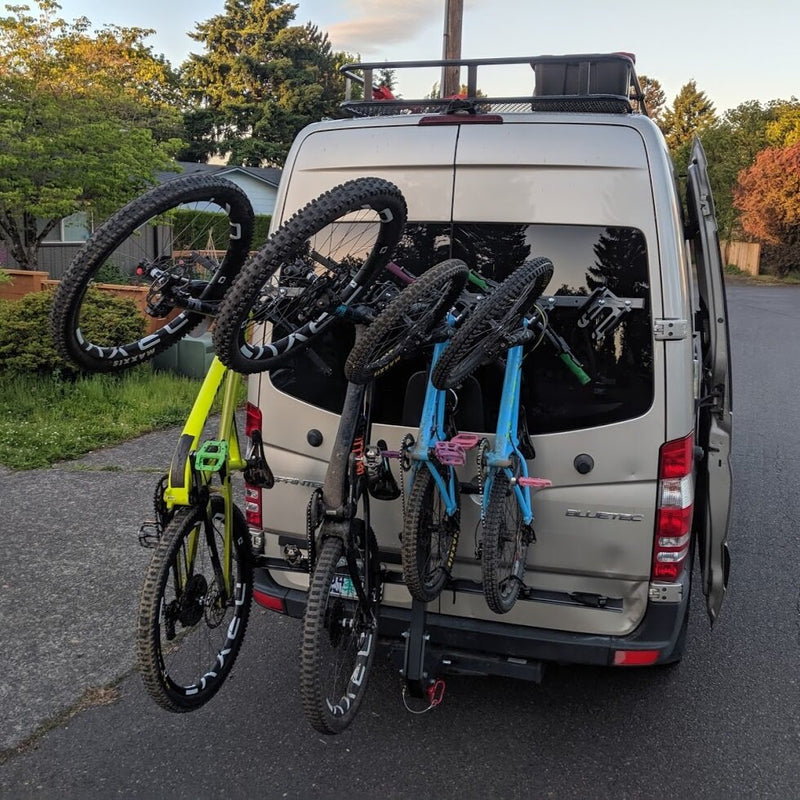 Load image into Gallery viewer, Lolo Racks 6 bike rack for 2" hitch standard tilting (includes locking hitch bolt)
