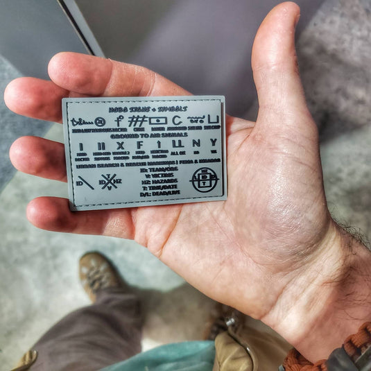 Storage Pocket Patch: Hobo Symbols, Ground to Air Signals, Search and Rescue Markings