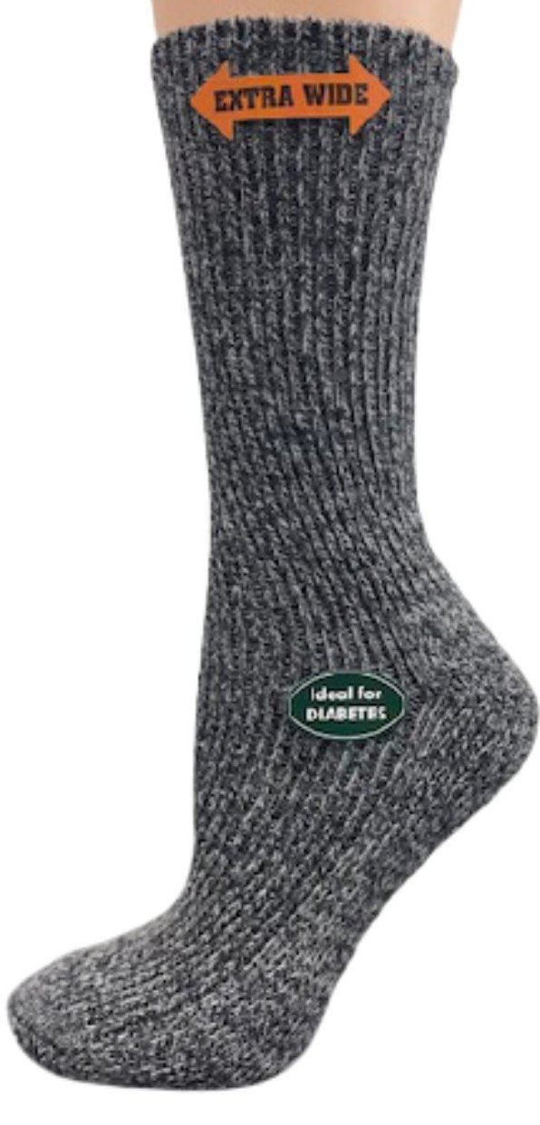 Load image into Gallery viewer, Regenerated Wool Diabetic Outdoor Hiking Extra Wide Calf Women Socks
