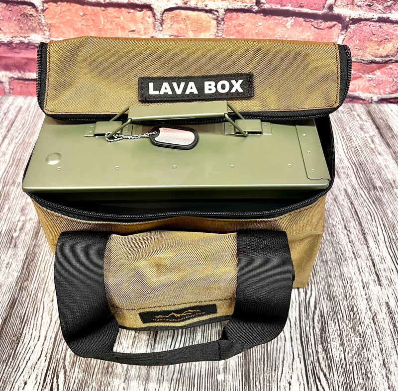 Load image into Gallery viewer, Deluxe Lava Box - FIRECAN PORTABLE FIRE PIT Carry Bag - IGNIK
