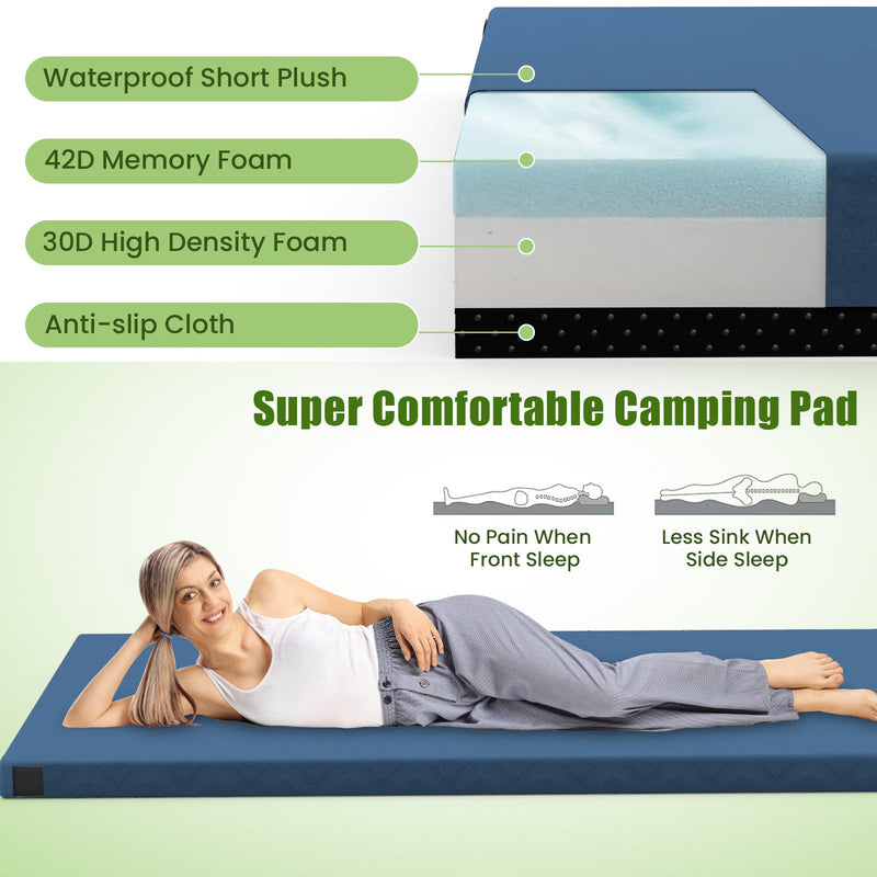 Load image into Gallery viewer, Indoor outdoor Sleeping mat with High density foam Cushion and Carrying Bag
