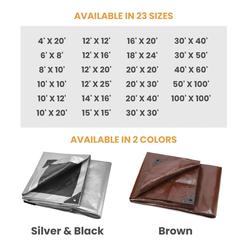 Load image into Gallery viewer, 4' x 20' Super Heavy Duty Poly Tarp

