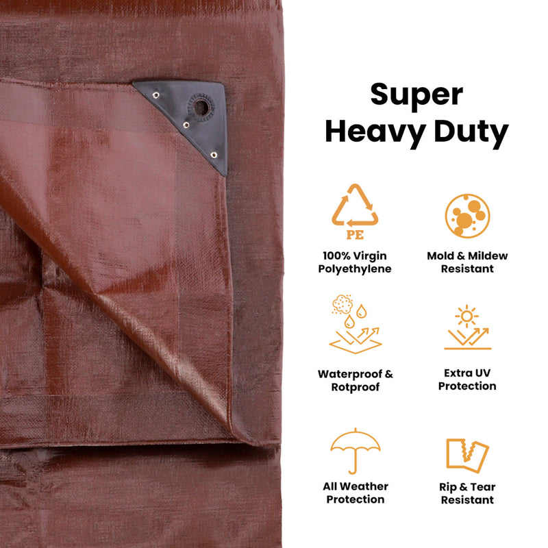 Load image into Gallery viewer, 4' x 20' Super Heavy Duty Poly Tarp
