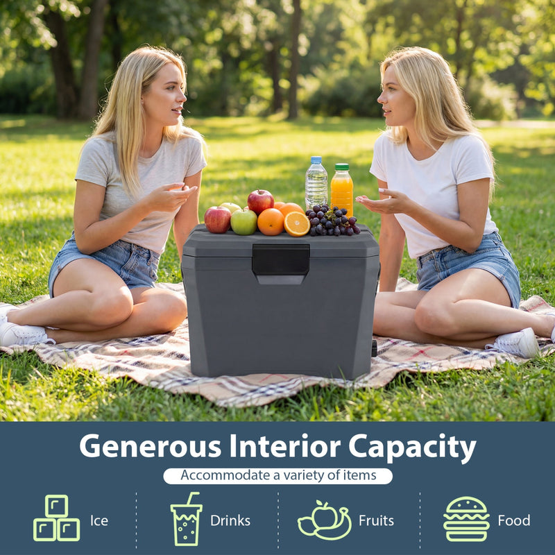 Load image into Gallery viewer, Insulated Portable Cooler Hard Shell Ice Chest with 2 Cup Holders
