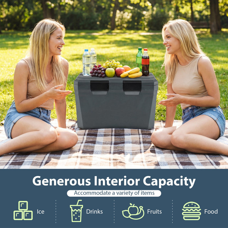 Load image into Gallery viewer, Insulated Portable Cooler Hard Shell Ice Chest with 2 Cup Holders Bottle Opener and Drain Plug
