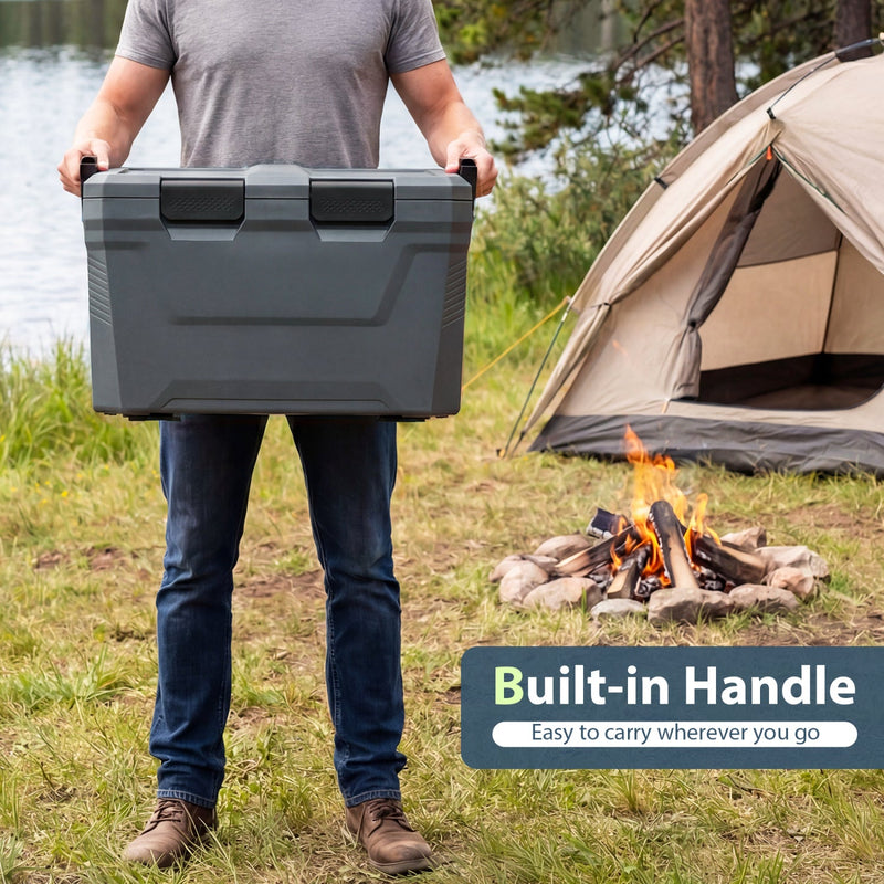Load image into Gallery viewer, Insulated Portable Cooler Hard Shell Ice Chest with 2 Cup Holders Bottle Opener and Drain Plug
