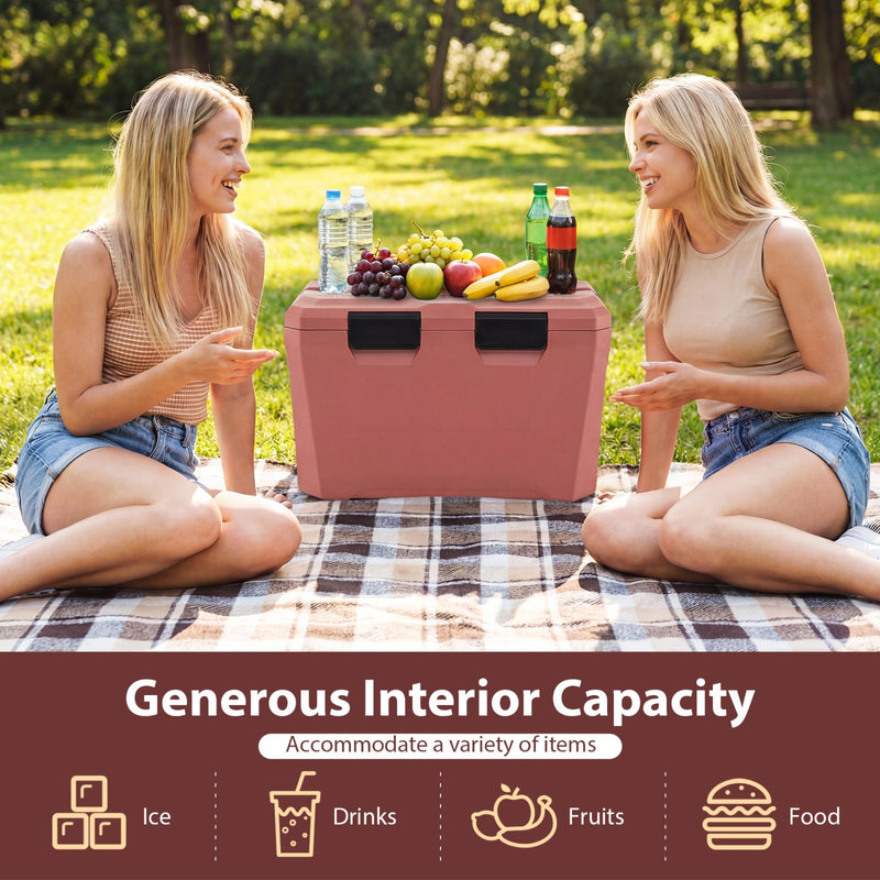 Load image into Gallery viewer, Insulated Portable Cooler Hard Shell Ice Chest with 2 Cup Holders Bottle Opener and Drain Plug
