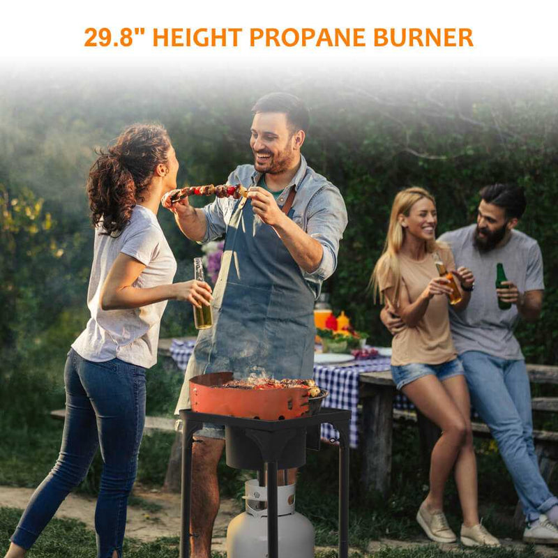Load image into Gallery viewer, 130,000 BTU High Pressure Single Propane Burner Perfect for Home Brewing, Turkey Fry, Maple Syrup Prep
