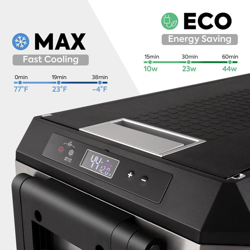 Load image into Gallery viewer, JP40 Pro Dual Zone Wheeled Portable Freezer- Golden | ICECO | 40 LT
