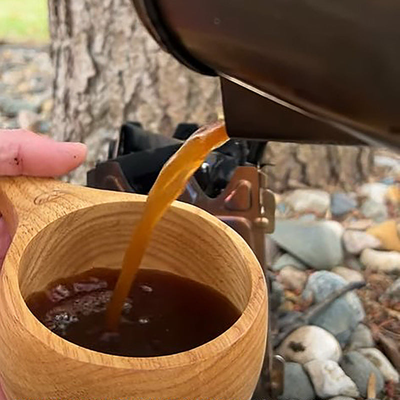 Load image into Gallery viewer, Kyrre™ Carved Nordic Kuksa - Solid Wood Camp Mug &amp; Spoon Set
