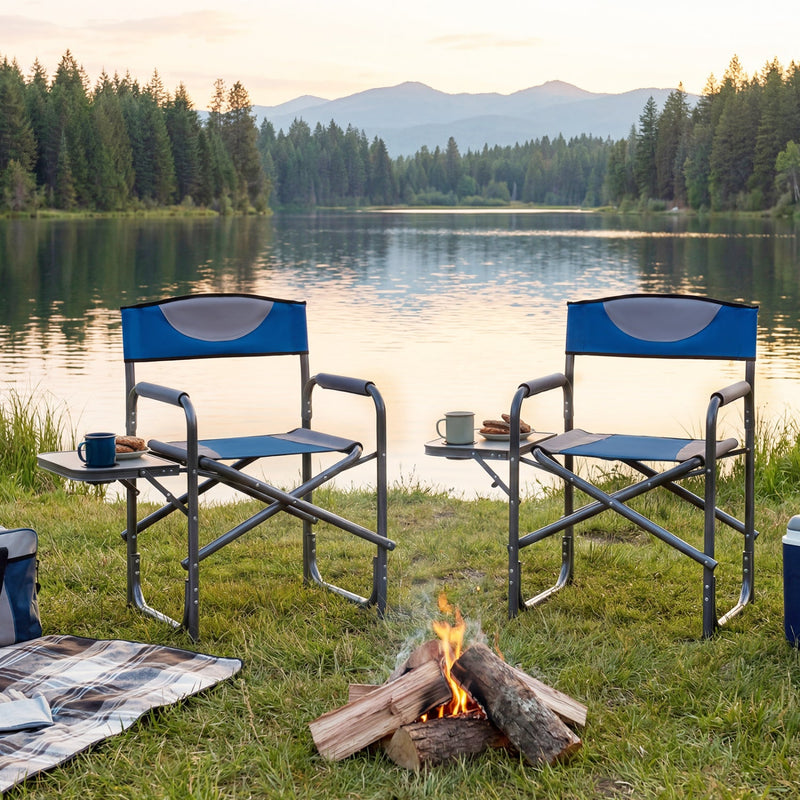 Load image into Gallery viewer, Lightweight Folding Camping Chair with Side Table
