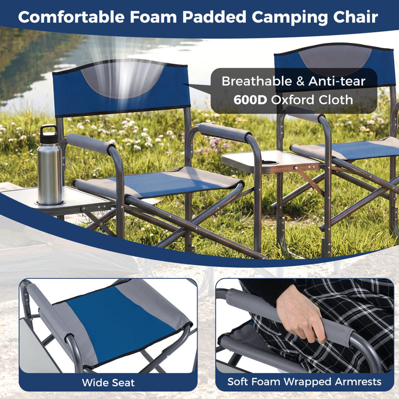 Load image into Gallery viewer, Lightweight Folding Camping Chair with Side Table
