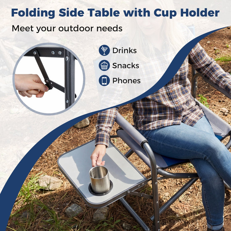 Load image into Gallery viewer, Lightweight Folding Camping Chair with Side Table
