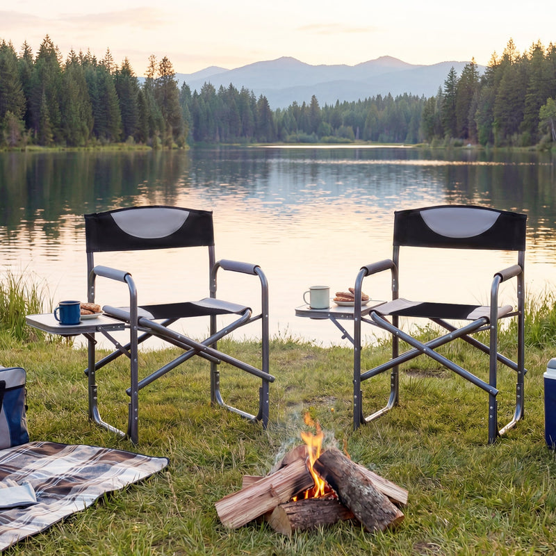 Load image into Gallery viewer, Lightweight Folding Camping Chair with Side Table
