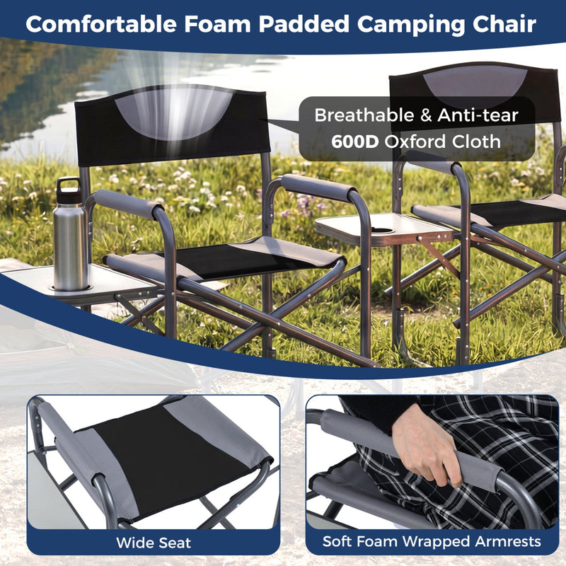 Load image into Gallery viewer, Lightweight Folding Camping Chair with Side Table
