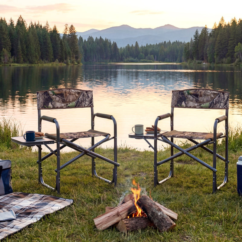 Load image into Gallery viewer, Lightweight Folding Camping Chair with Side Table
