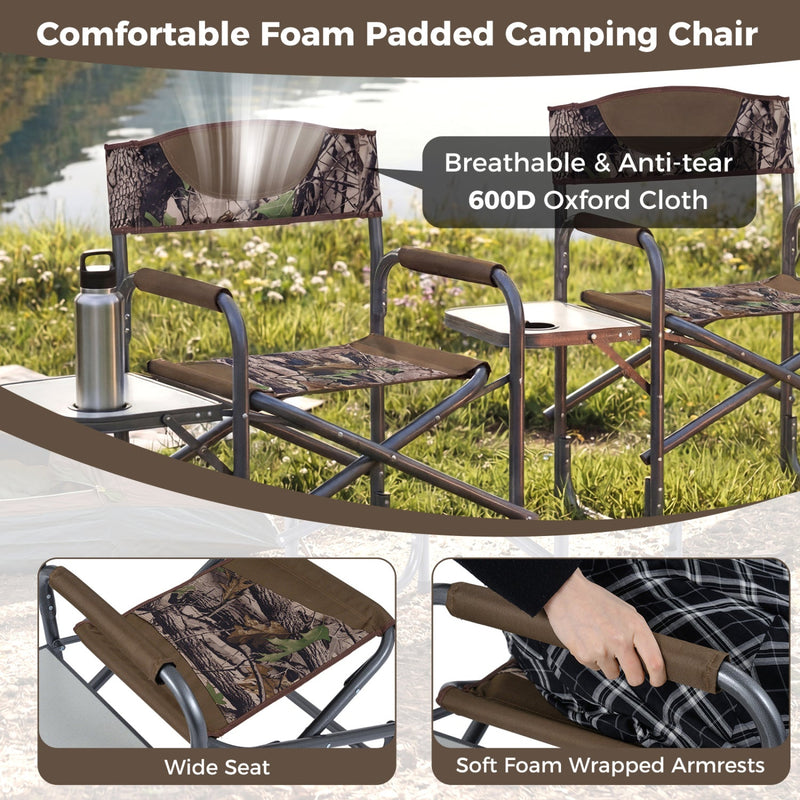 Load image into Gallery viewer, Lightweight Folding Camping Chair with Side Table
