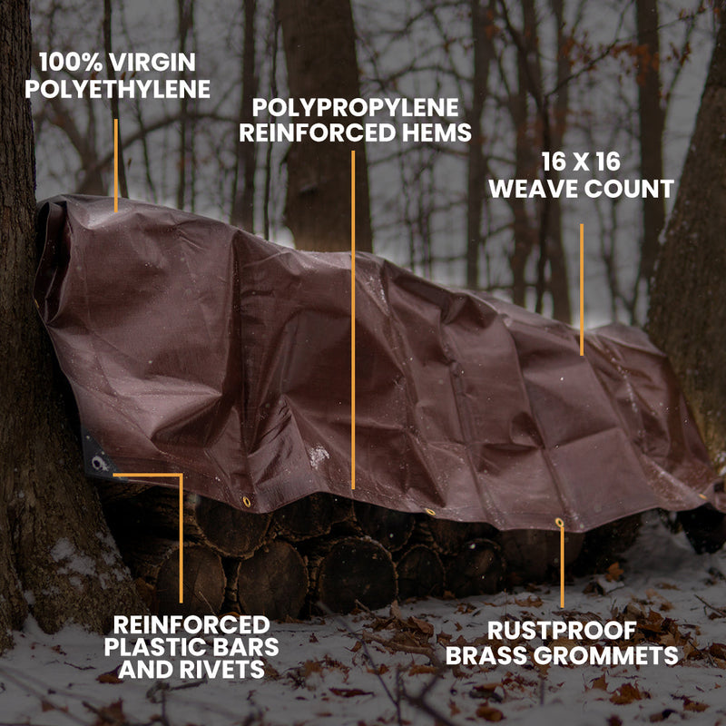 Load image into Gallery viewer, Super Heavy Duty Poly Tarp Cover Thick 16 Mil, 8 oz
