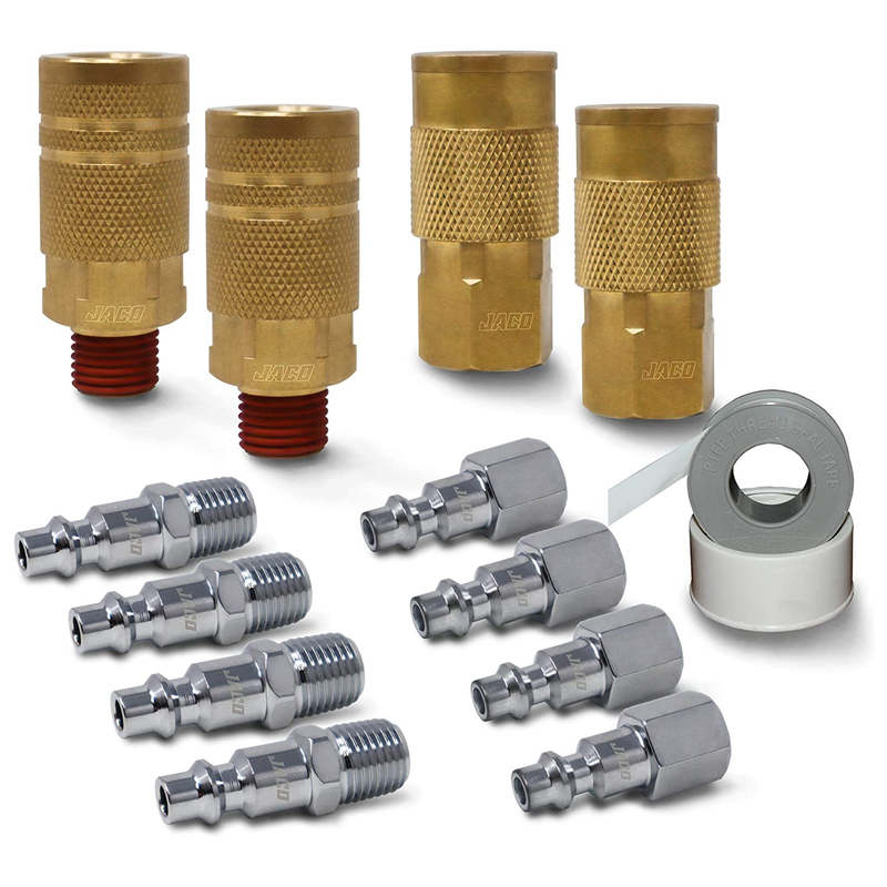 Load image into Gallery viewer, Industrial Quick Connect Air Fittings | Plug &amp; Coupler Kit - 1/4" NPT (Set of 12)
