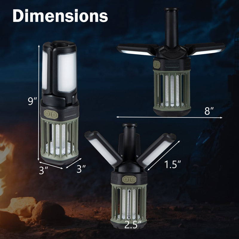 Load image into Gallery viewer, Outdoor Bug Zapper with Foldable Camping Lantern USB-C Rechargeable Electric Mosquito Killer
