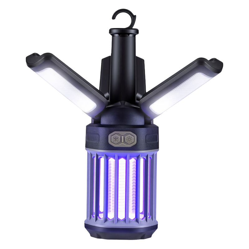 Load image into Gallery viewer, Outdoor Bug Zapper with Foldable Camping Lantern USB-C Rechargeable Electric Mosquito Killer
