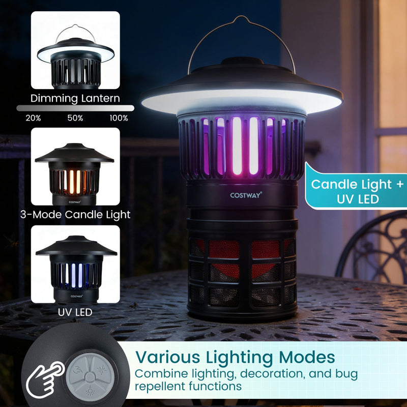 Load image into Gallery viewer, Outdoor Fly Trap with Light Rechargeable Electric Bug Catcher and Killer
