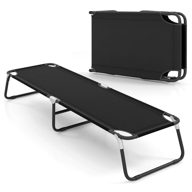 Load image into Gallery viewer, Outdoor Folding Camping Bed for Sleeping Hiking Travel-Black
