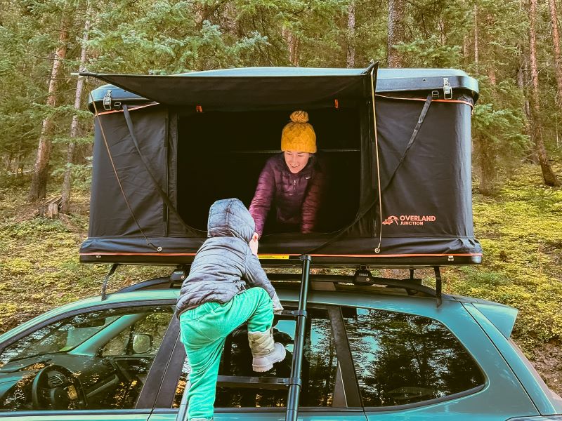 Load image into Gallery viewer, Overland Junction Golden Roof Top Tent
