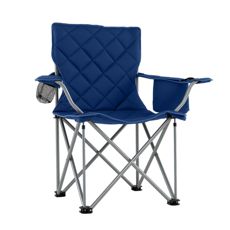 Load image into Gallery viewer, Oversized Camping Chairs Outdoor Folding Chair with Cooler Pouch and Cup Holder

